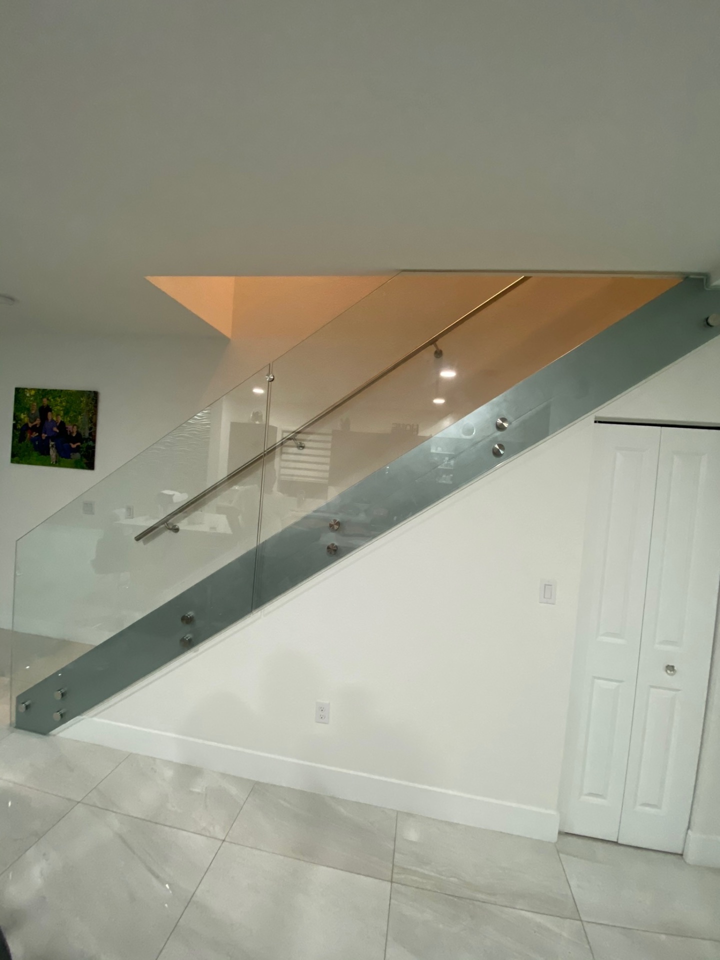 Glass door hardware detail